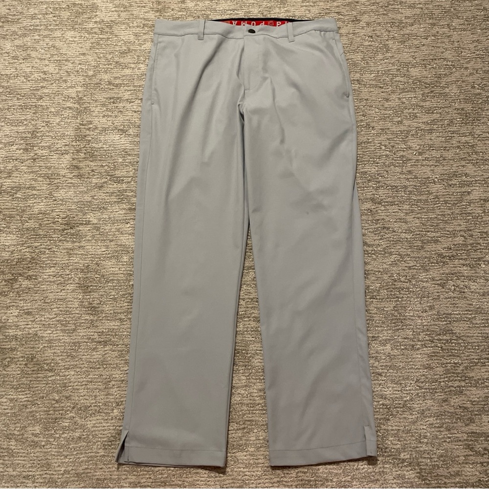 Puma Jackpot Gray Athletic Golf Pants Style Men’s Size 34x30 Lightweight Snap